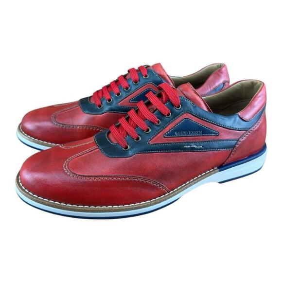 Galizio Torresi Shoes Derby size 8.5-9 42 Red - Picture 1 of 5